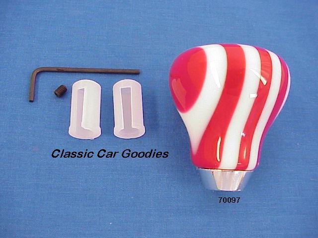 Shift Knob "9 Layer Twist Red and White"