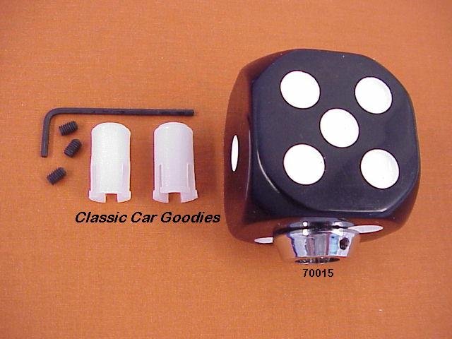 Shift Knob "Black Dice" Rock n Roll Craps Gambler