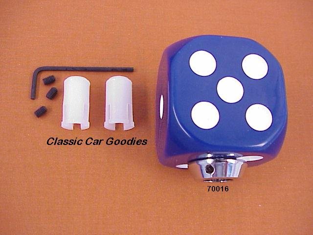 Shift Knob "Blue Dice" Rock n Roll Craps Gambler