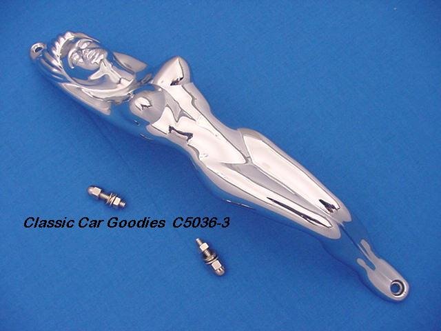Nude Lady "Grab" Handle Show Chrome Naked Harley XXX