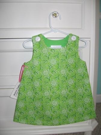 12-18 Months Green & White Seersucker Dress