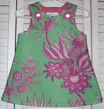 3-6 Months Pink and Green Floral Pink Lined