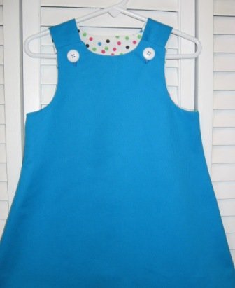9-12 Months Turquoise with Polka Dots Dress