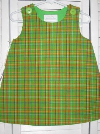 12-18 Months Green Plaid Dress