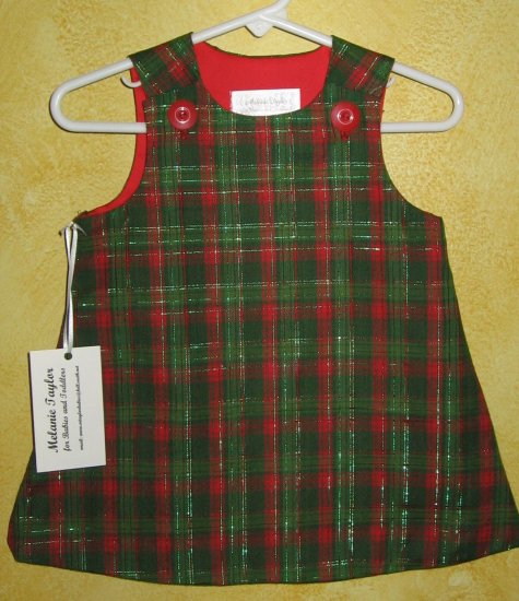 3-6 Months Red & Green Plaid Dress
