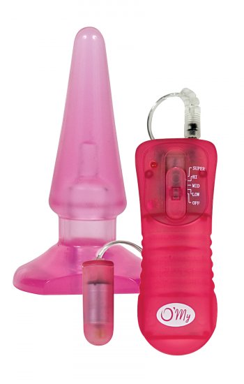 Tush Toy, Madison, 3-Speed Remote Silicone, Pink-OM7020