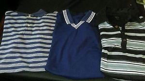 Set of three men's polo style casual shirts size large