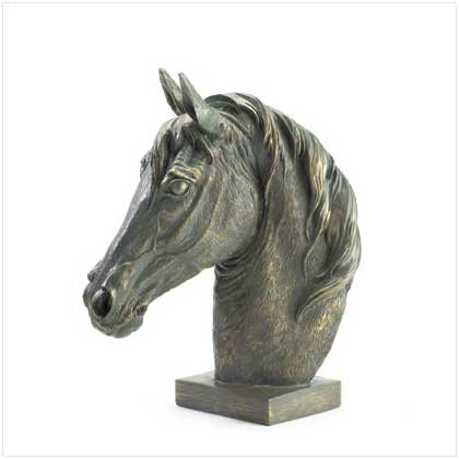 Bronze Finish Horse Head Bust