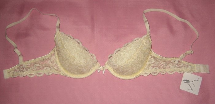 Flamingo lace push-up bra 34C, champagn color