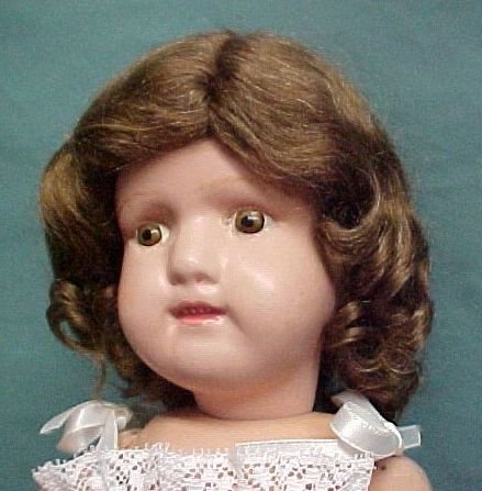 Gingers Dolls Classic 15" Schoenhut Style Mohair Doll Wig Light Brown