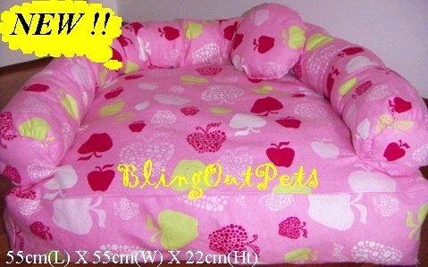 Pink Apples Sofa dog cat Bed