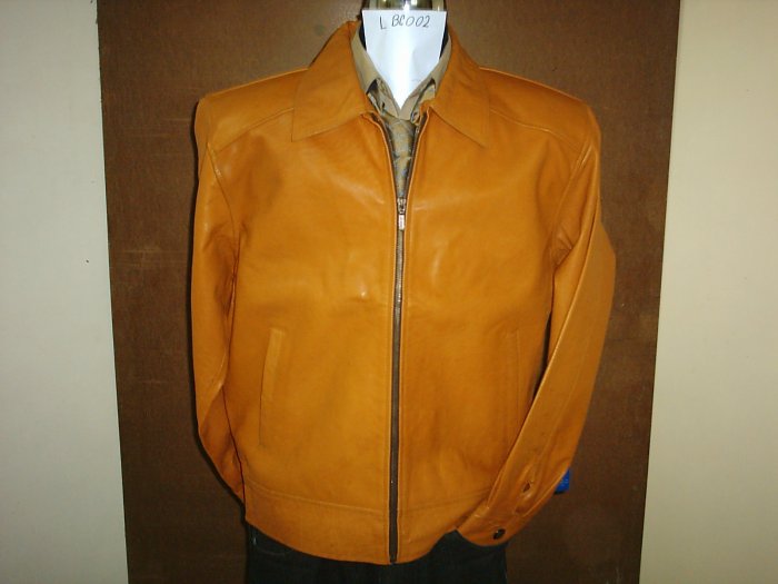 Leather Jacket (Sale 30%Discount on 2+)Motorbike $235, M,Cow, Brown, ItemNo:L2