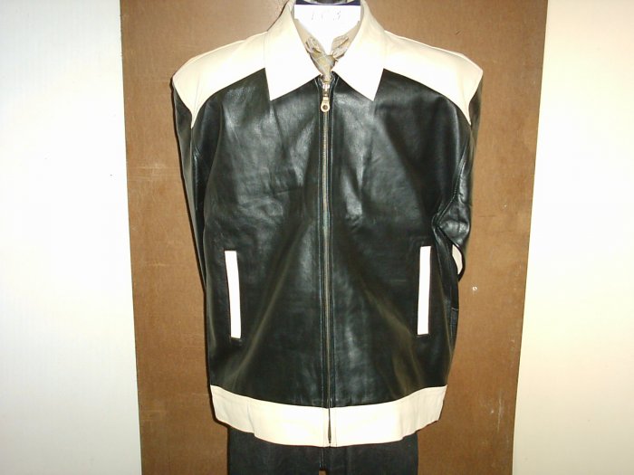 Leather Jacket (Sale 30%Discount on 2+) Motorbike $235 ,3XL,Sheep, ItemNo:LC3