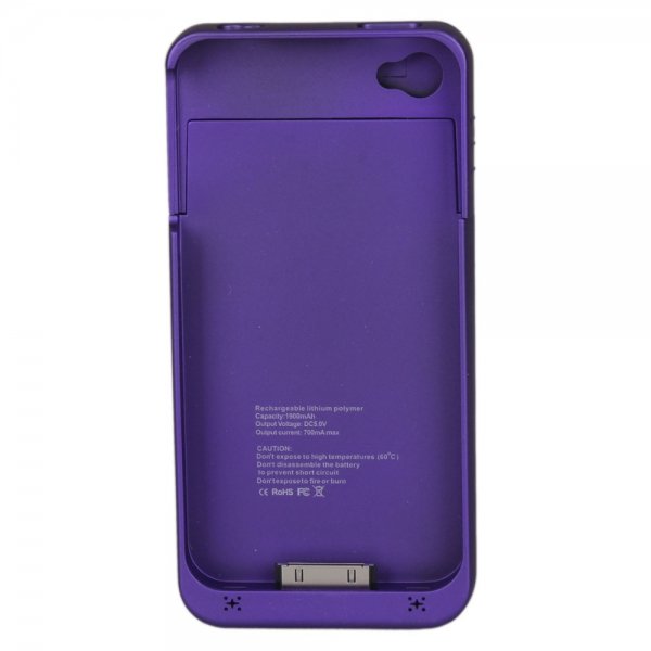 1900mAh Rechargeable Battery Charger Case for iPhone 4/4S
