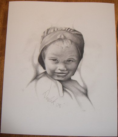 Amish Girl in Bonnet Numbered Print