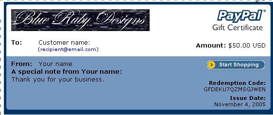 Gift Certificates