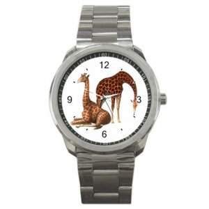 Giraffe Pair Sport Metal Watch