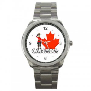 Canada Pride Red Leaf Sport Metal Watch