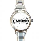 Mom Design Round Italian Charm Watch