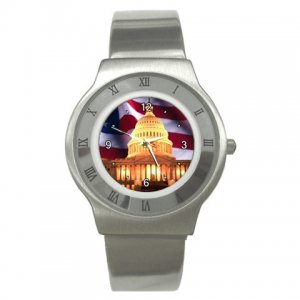 USA Capital Hill Washington DC Stainless Steel Watch