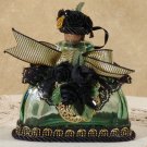 Victorian Perfume Bottle / Keepsake - Vintage Style - Black