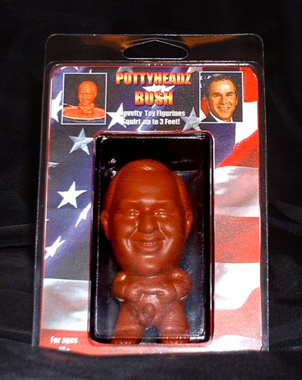Pottyheads George W Bush - Dubya's Collectible Political Novelty Toy Figurine