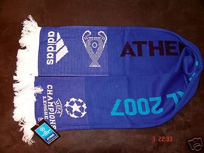 UEFA Champions League 2007 FINAL ORIGINAL SCARF BLUE