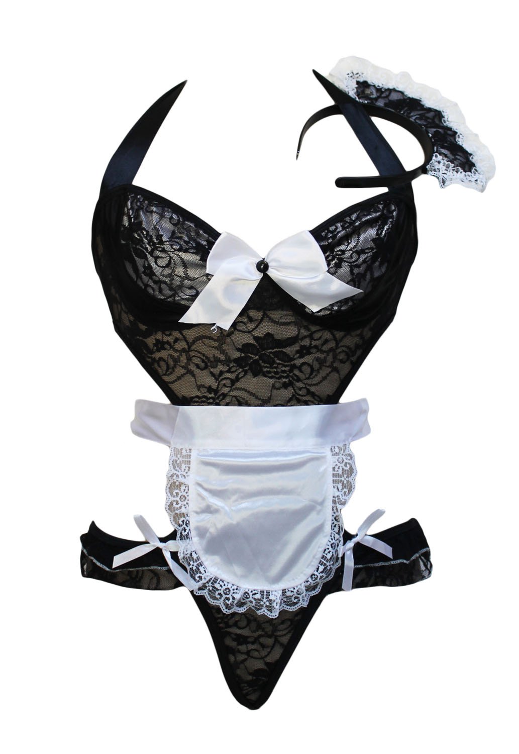 Lace Maid Teddy Costume One Size