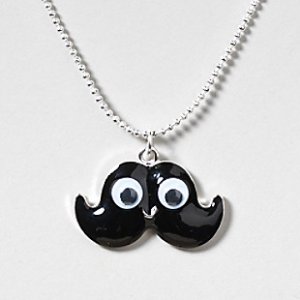 Cutie Pie Mustache Guy Necklace