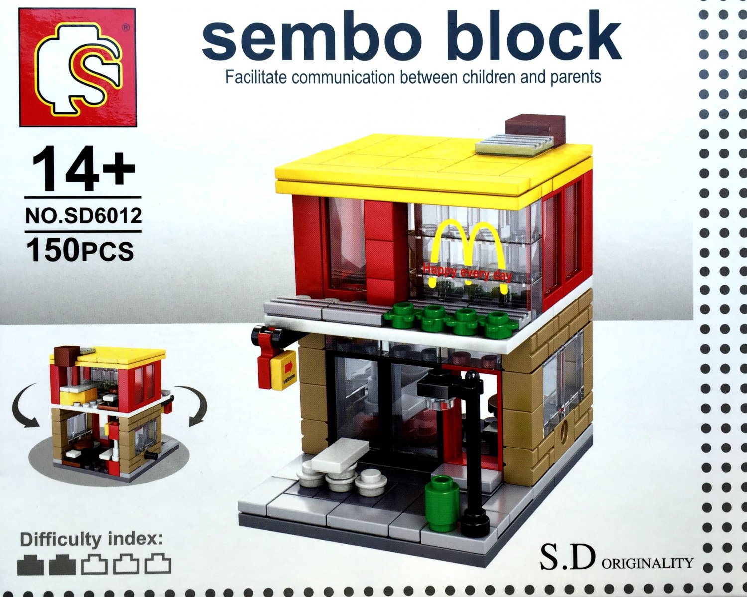 sembo block s d originality high eatery shop series sd6012 two story fast food chain sembo block s d originality high eatery shop series sd6012 two story fast food chain