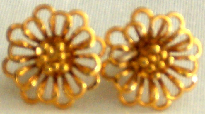 Gold Plated Flower Earrings