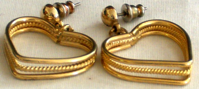 Gold Plated Heart Shaped Earrings