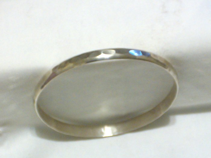 Sterling Silver Hammered Finish Bangle Bracelet