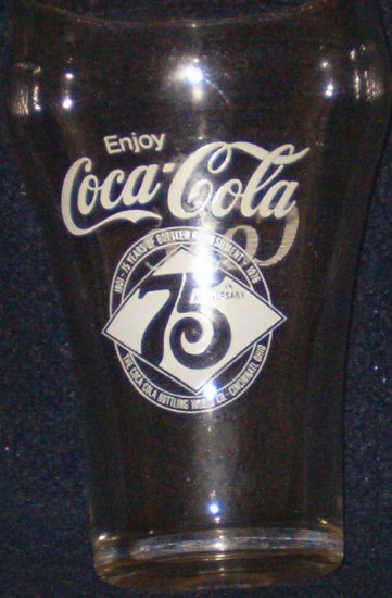 Coca ~ Cola 75th Anniversary Drinking Glass