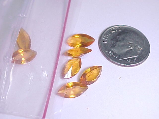 10x5 Amber Color Navette Stones 12 Pcs S137 tnk-ent