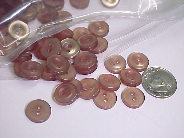 Brown Shirt Buttons Over 100 Pcs S125 tnk-ent