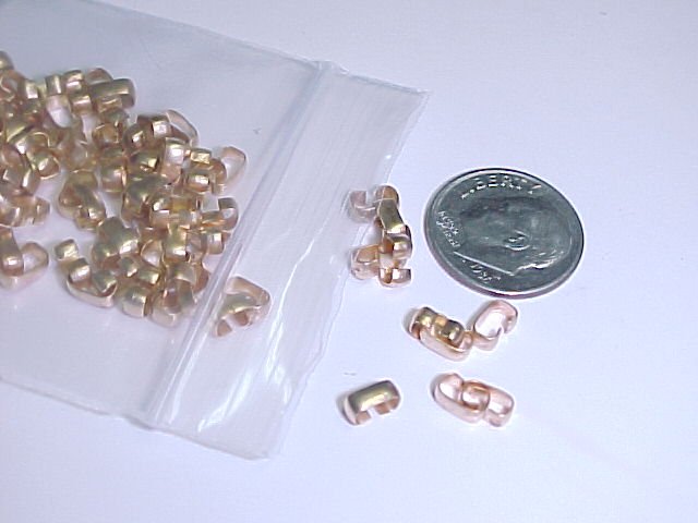Vintage Goldtone Link Connectors 100Pcs S129 tnk-ent