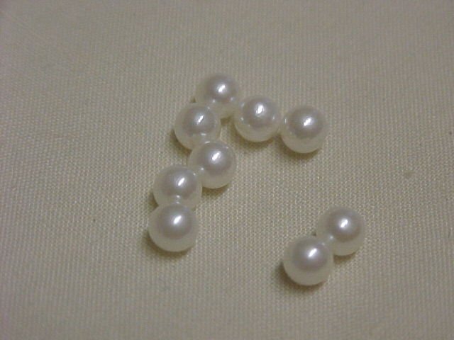 4mm White No Hole Pearls 36Pcs S81 tnk-ent