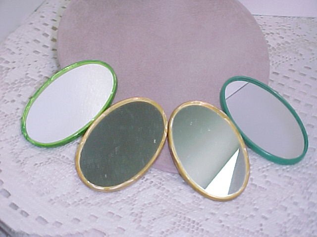 Four Double Sided Pocket Mirrors A329* tnk-ent