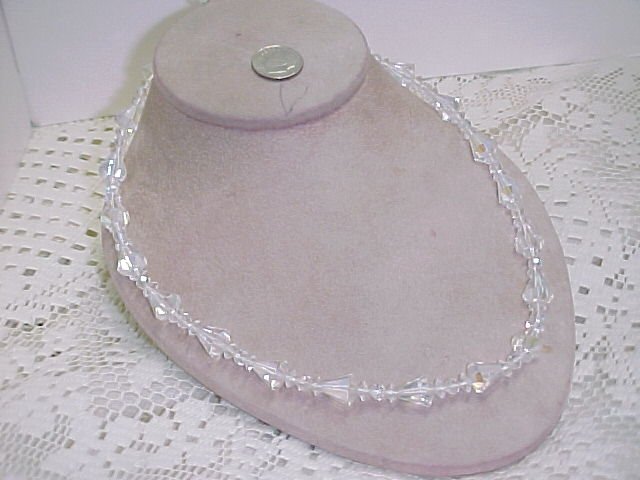 Unique Vintage Crystal Bead Necklace A627* tnk-ent
