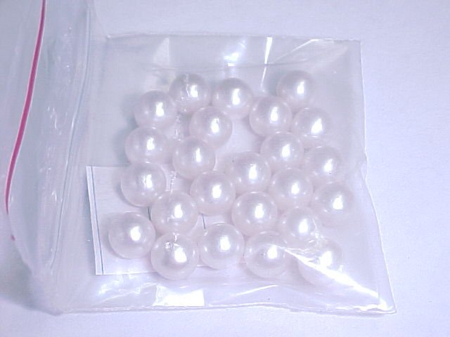 7mm White No Hole Pearls 24Pcs A888 tnk-ent