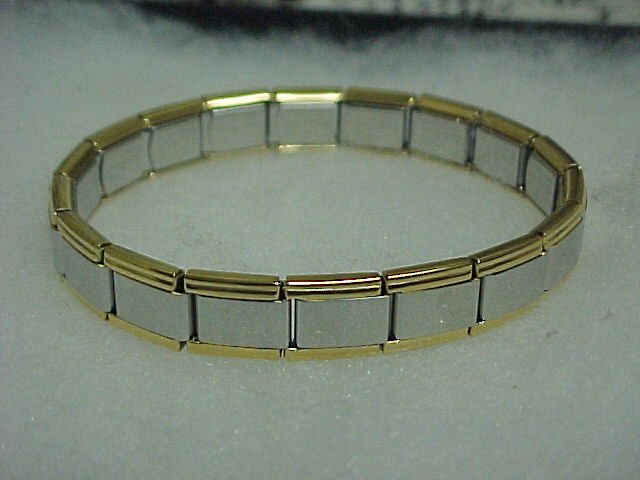 Gold/Silver Toned Expandable Metal Bracelet A464 tnk-ent