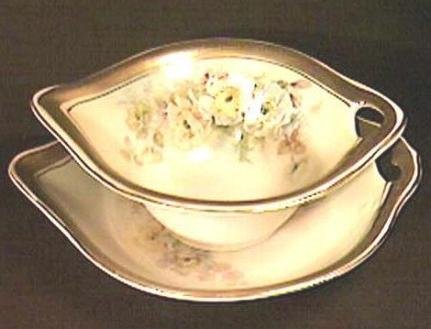 HAND PAINTED Porcelain SAUCE DISH Germany