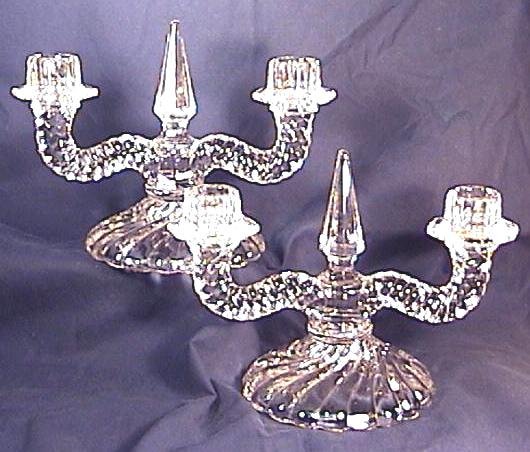 PAIR Fostoria COLONY Double CANDLEHOLDERS