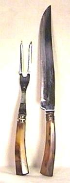 TWO Piece BAKELITE Handled CARVING SET