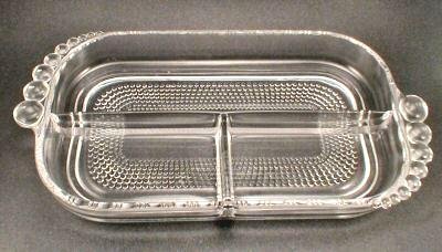 3 PART Duncan & Miller TEARDROP RELISH DISH