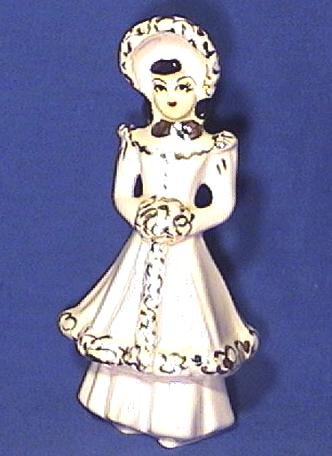 Girl with Big Hat and Muff Figurine
