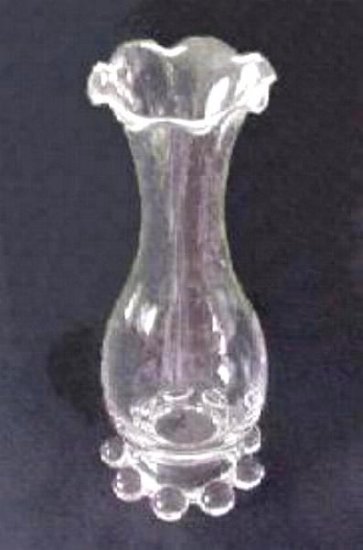 Imperial CANDLEWICK BUD VASE w BEADED BASE