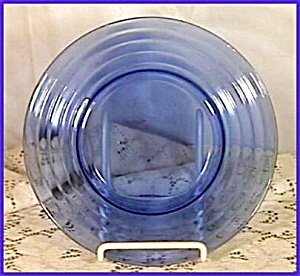 Moderntone Cobalt Luncheon Plate by Hazel Atlas