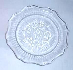 Iris & Herringbone Crystal Saucer by Jeannette